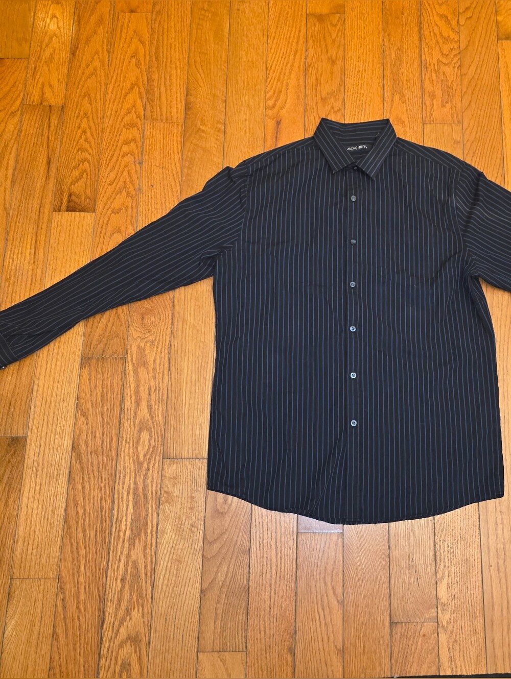 Axist Black Shirt with Subtle Pinstripes